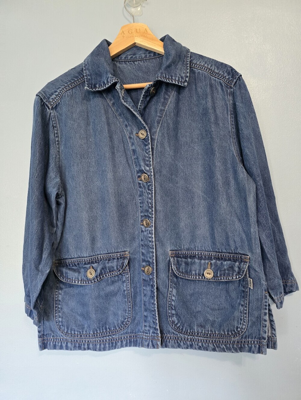 Aks Made in U.S.A. Lyocell Denim Jacket Size M?